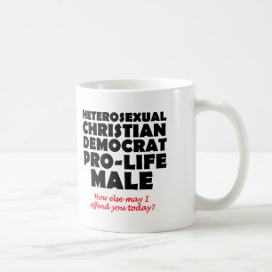 Offensive Democrat Male Christian Mug Humour