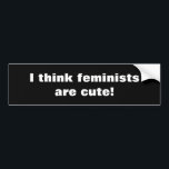 Offensive feminist bumper sticker<br><div class="desc">Offensive feminist</div>