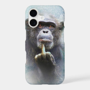 Offensive Funny Animal Chimpanzee Middle Finger