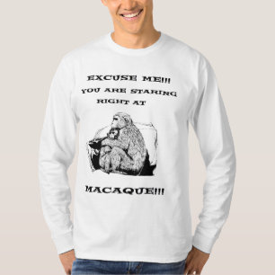 offensive humour Funny Macaque monkey T-Shirt