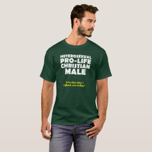 Offensive Prolife Male Christian Shirt Humour