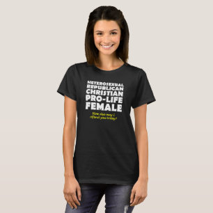 Offensive Republican Female Christian Shirt Humour