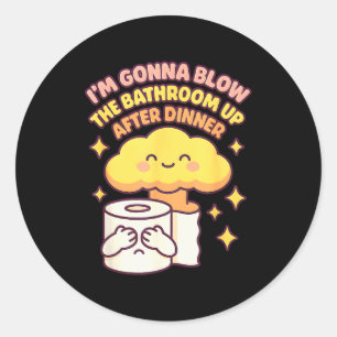 Offensive Thanksgiving Inappropriate Christmas Adu Classic Round Sticker