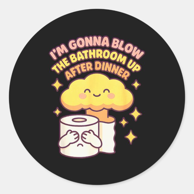 Offensive Thanksgiving Inappropriate Christmas Adu Classic Round Sticker (Front)