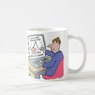 Offered virtual pen & chain whilst online banking coffee mug