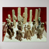 Offering of sixteen male figures, from La