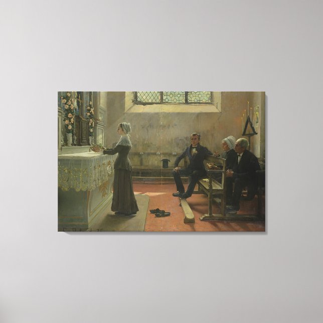 Offering to the Virgin the Day After the Canvas Print (Front)