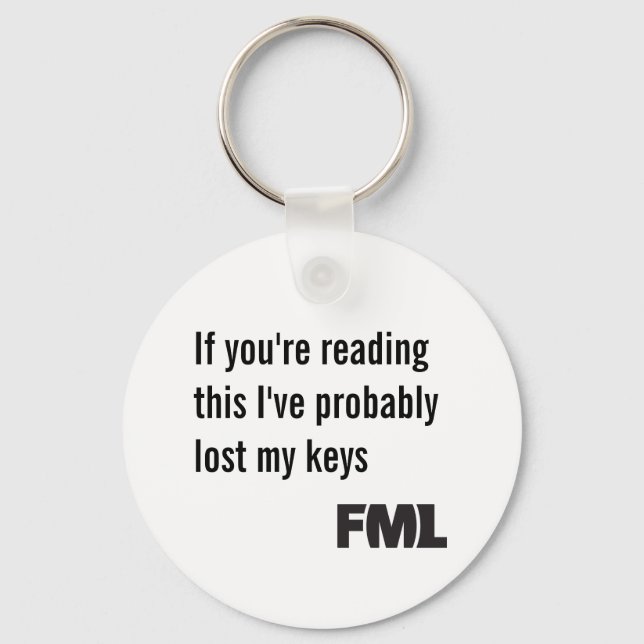 Offical FML Keychain: Lost keys Key Ring (Front)