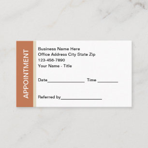 Office Appointment Cards European Colours