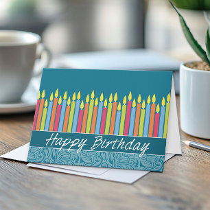 Office Birthday Card with Candles