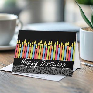 Office Birthday Card with Candles