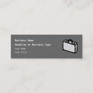 Office Briefcase or Travellers Suitcase. Sketch. Mini Business Card