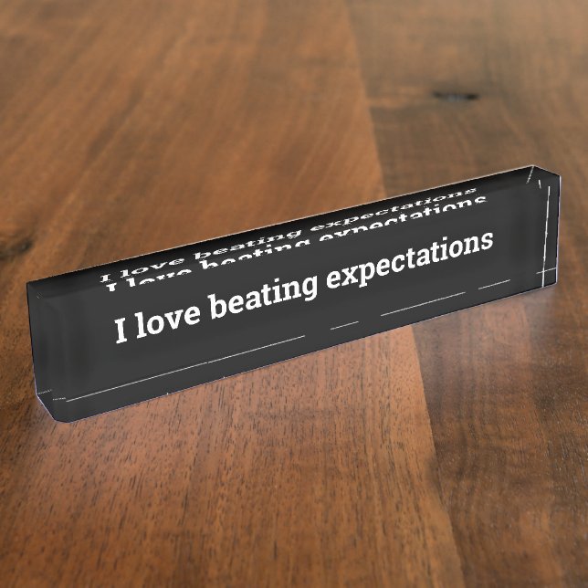 Office Business Executive Success Quote Nameplate (Side)