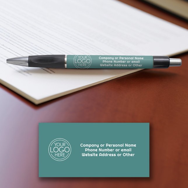 Office Business Logo 3 lines Text Can Edit Colour (Custom logo pens - Personalized Promotional products)