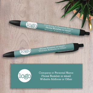 Office Business Logo 3 lines Text Can Edit Colour Black Ink Pen