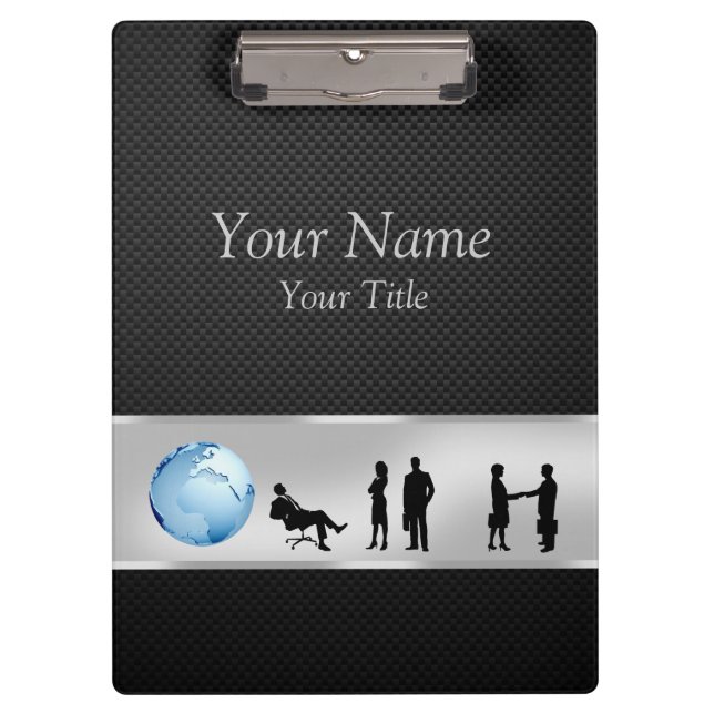 Office Business People World Globe - Clipboard (Front)