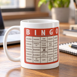 Office Buzzwords Bingo Funny Gift Coffee Mug