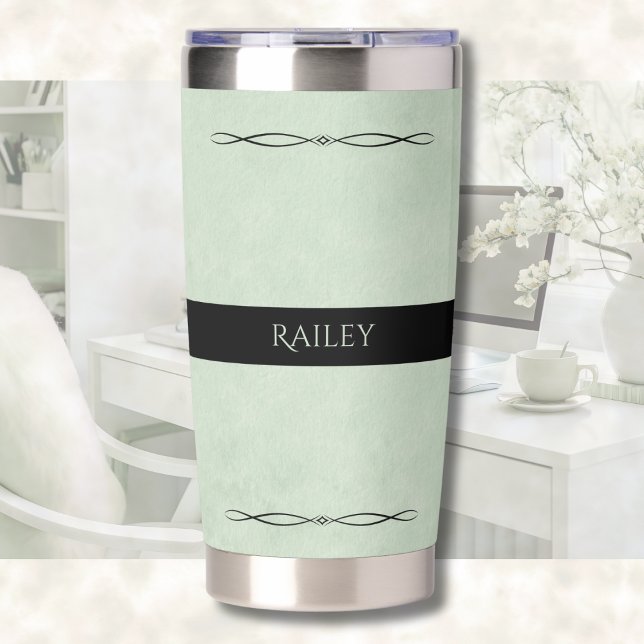 Office Chic Sage Green Desk Accessory Insulated Tumbler (This Sage Green Executive Tumbler is designed to inspire growth & renewal every time you take a sip)