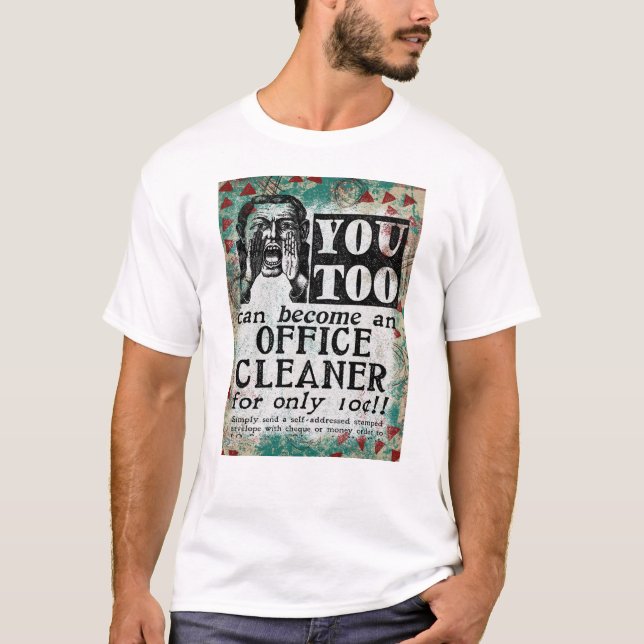 Office Cleaner - Funny Vintage Retro T-Shirt (Front)