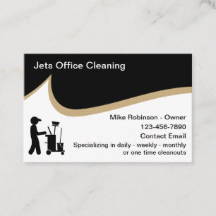 Office Cleaning And Janitorial Services Business Card