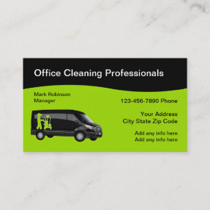 Office Cleaning Professional Modern Business Cards