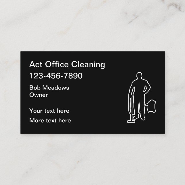 Office Cleaning Services  Business Card (Front)
