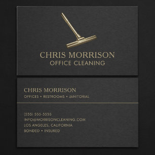 Office Cleaning Services Professional Business Card