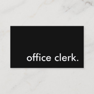office clerk. business card
