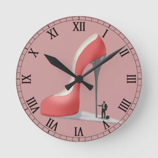 Office Clock - Giant Red Stiletto
