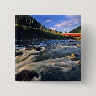 Office Covered Bridge the longest in Oregon at 15 Cm Square Badge
