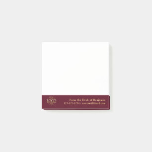 Office Custom Modern Simple Logo From the Desk of Post-it Notes