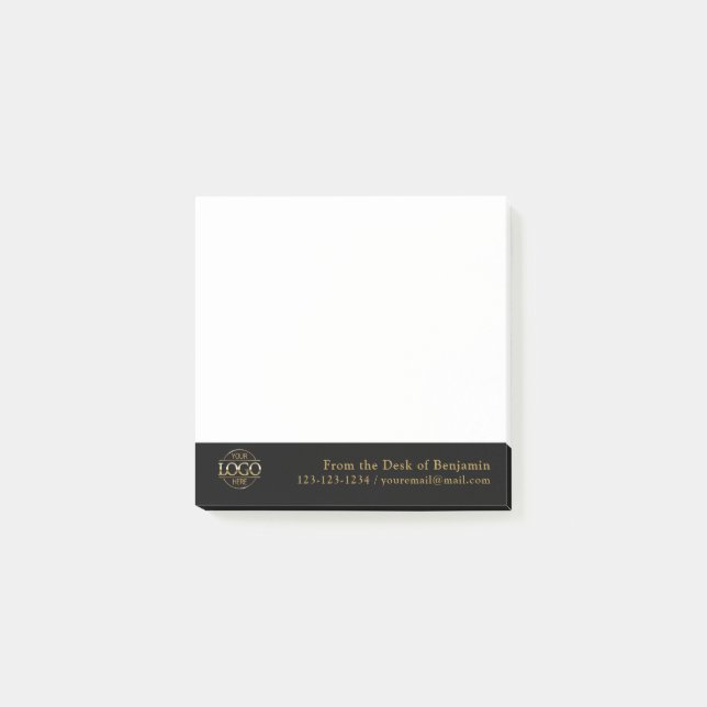 Office Custom Modern Simple Logo From the Desk of Post-it Notes (Front)