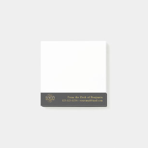 Office Custom Modern Simple Logo From the Desk of Post-it Notes