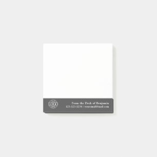 Office Custom Modern Simple Logo From the Desk of Post-it Notes