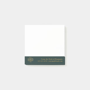 Office Custom Modern Simple Logo From the Desk of Post-it Notes