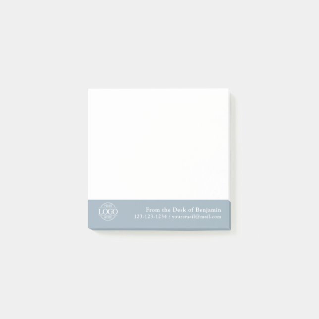 Office Custom Modern Simple Logo From the Desk of Post-it Notes (Front)