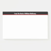 Office Desk Memo Monogram Modern Black,Red,White