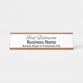 Office Desk Signs Classic Modern Rose Gold Sign