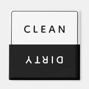 Office Dishwasher Notices Clean & Dirty Magnet