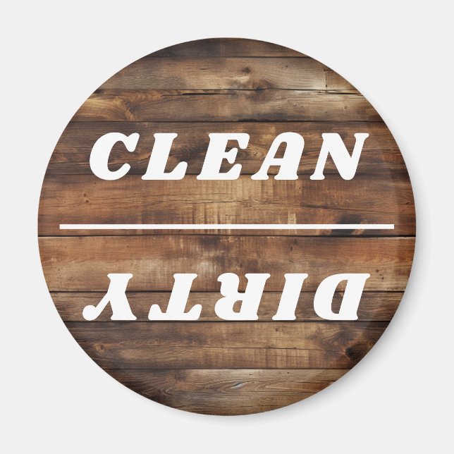 Office Dishwasher Notices Clean & Dirty Magnet (Front)