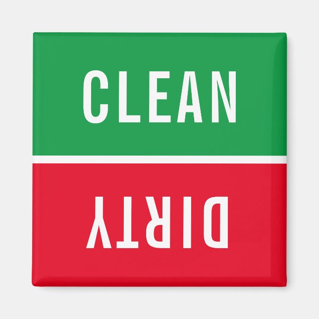 Office Dishwasher Notices Clean & Dirty Magnet (Front)