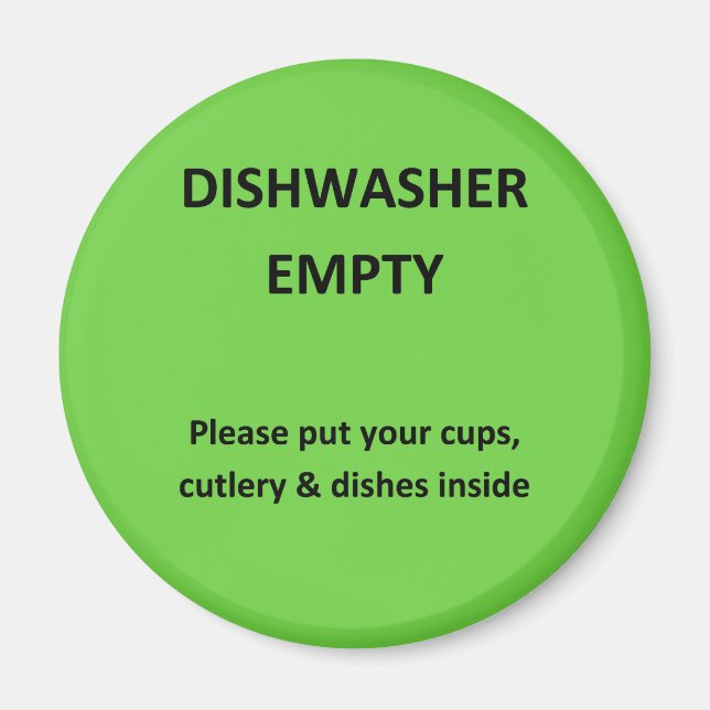Office Dishwasher Notices Magnet (Front)
