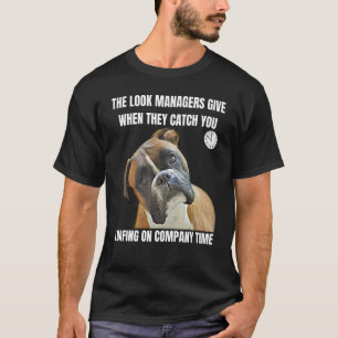 Office Dog Employee Social Loafing Job  Manager T-Shirt