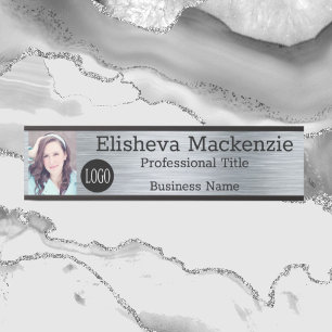 Office Door Faux Silver Sign Picture Photo Logo