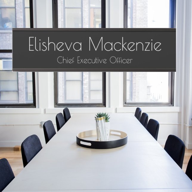 Office Door Name Plate Sign - Black and White (Creator Uploaded)