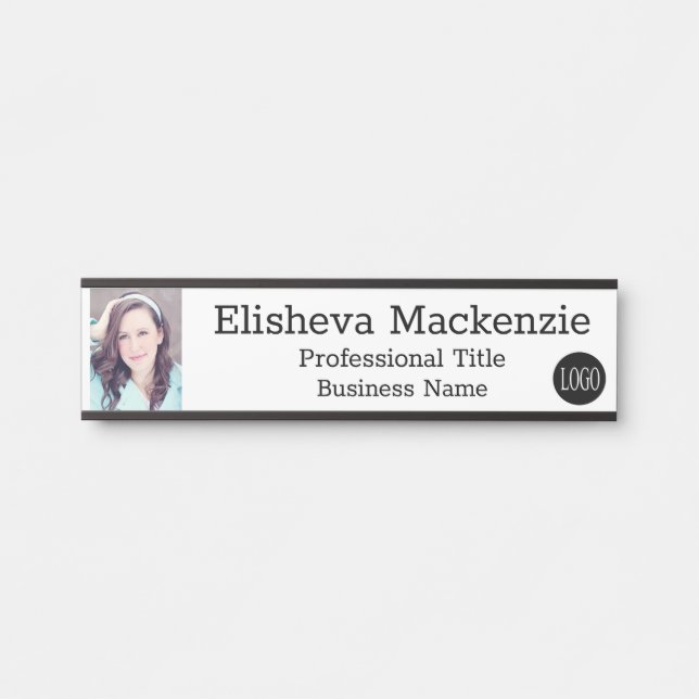 Office Door Name Plate Sign Picture Photo Logo (Front)