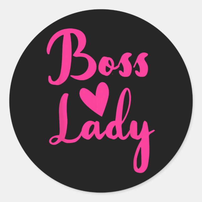 Office Employee Bosses Day Female Boss Ceo Manager Classic Round Sticker (Front)