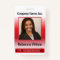 Office Employee Picture Badge - Red
