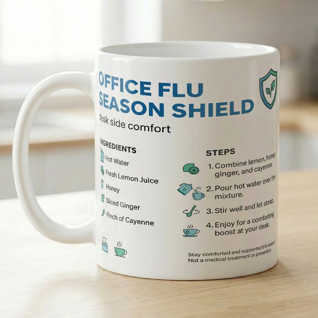 Office Flu Season Tea Routine Recipe Coffee Mug (Creator Uploaded)