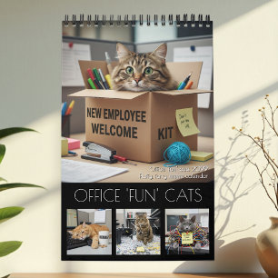 Office Fun Cats Calendar 2026 / Cat Photo Calendar